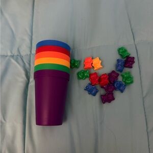Colorful Stacking Cups and Bear Toys